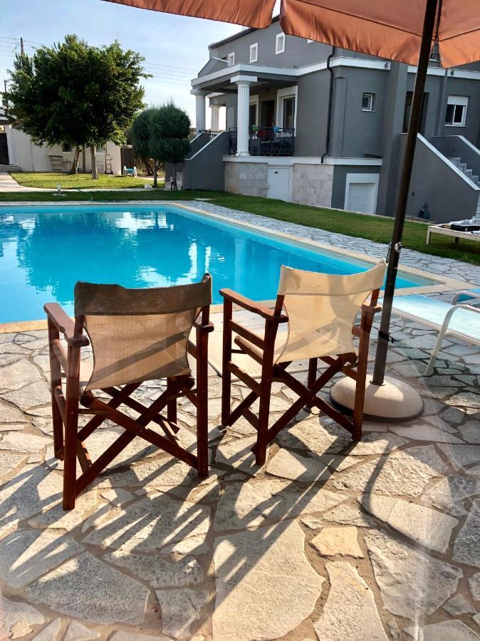 Sunlit Pool House Villa Posidhonia  ภายนอก รูปภาพ